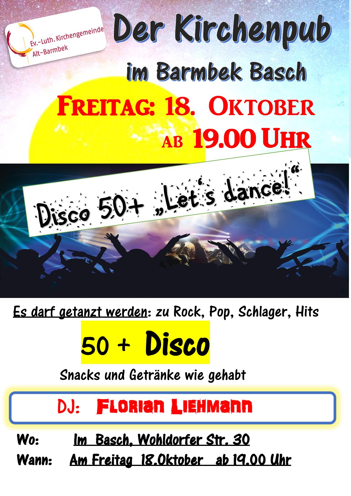 Kirchpub Plakat 10. 24 Disco